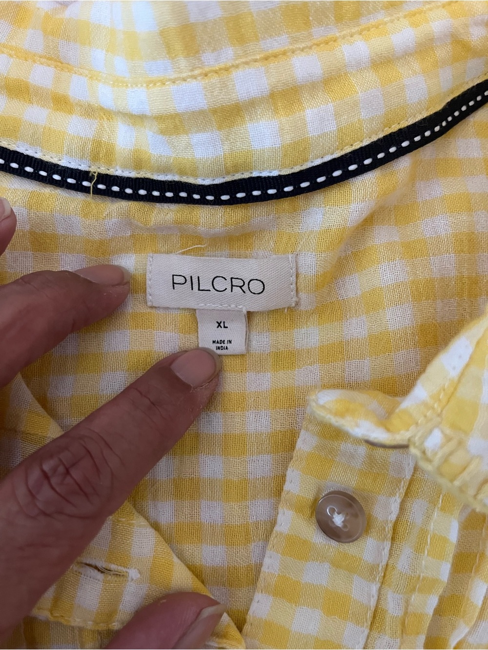 Pilcro Cotton Button-Down Shirt - Picture 8 of 10